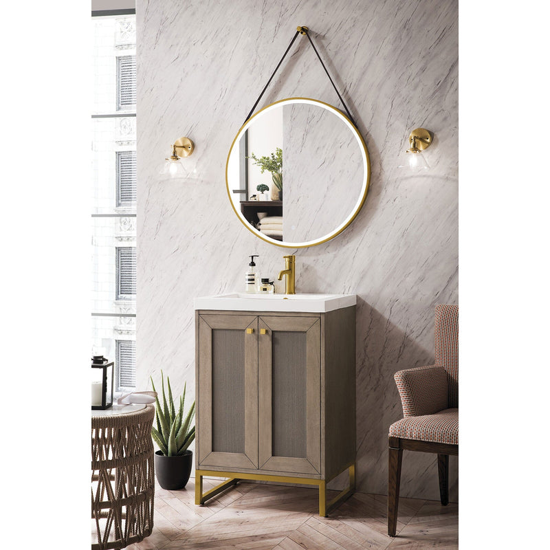 James Martin Vanities Boston Radiant Gold Stainless Steel Freestanding  Transitional Console Sink with Base (19.6-in x 15.4-in x 35.5-in) at