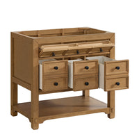 36" Malibu Single Bathroom Vanity, Amber Birch