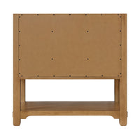 36" Malibu Single Bathroom Vanity, Amber Birch with Parisien Bleu Top