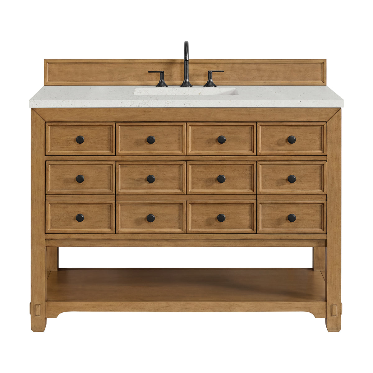 48" Malibu Single Bathroom Vanity, Amber Birch with Lime Delight Top