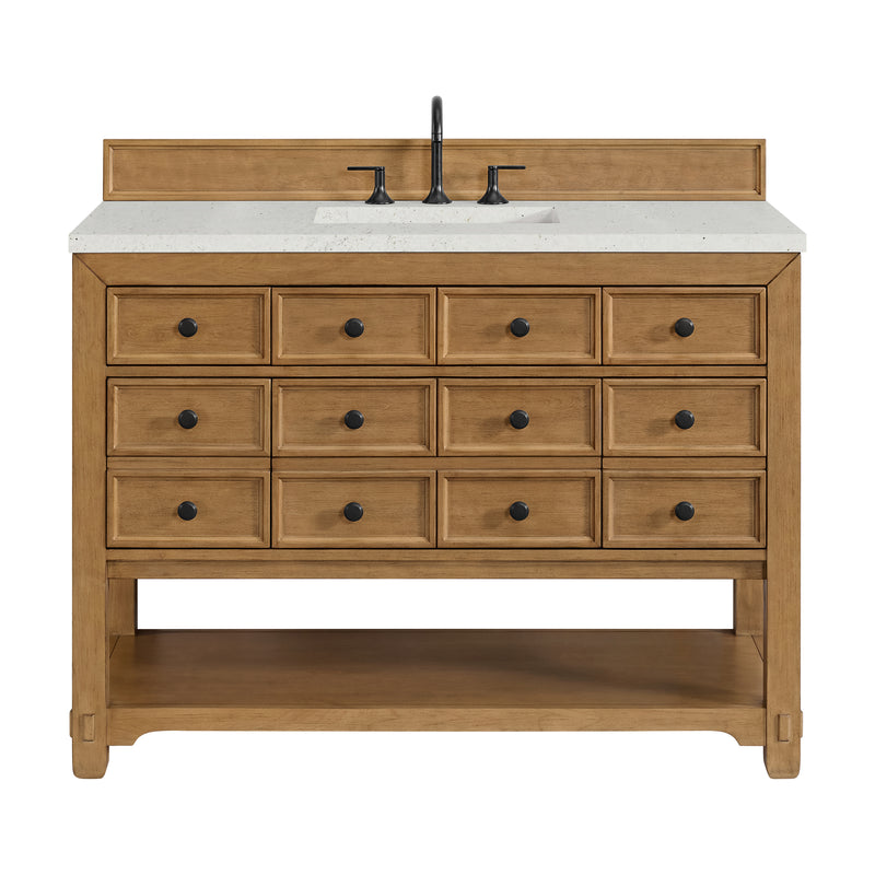 48" Malibu Single Bathroom Vanity, Amber Birch with Lime Delight Top