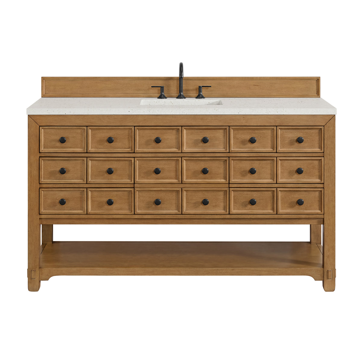 60" Malibu Single Bathroom Vanity, Amber Birch with Lime Delight Top