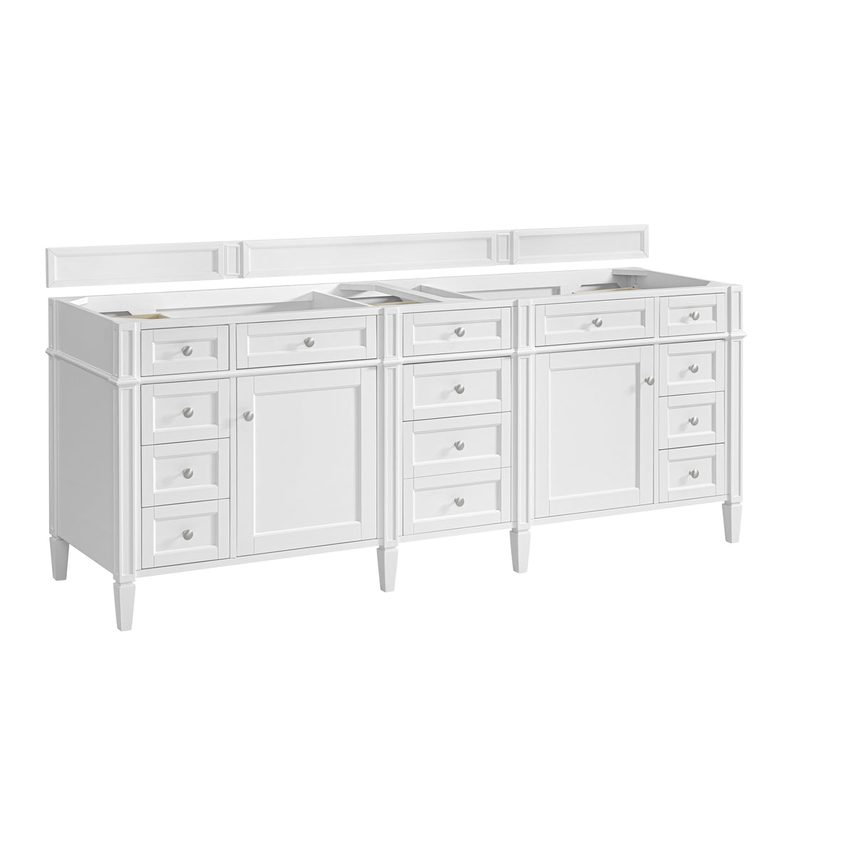 84" Brittany Double Vanity, Bright White