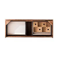 47.3" Mantova Single Bathroom Vanity, Mid-Century Walnut w/ Matte Black Base