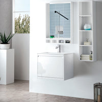 23.6" Mantova Single Bathroom Vanity, Glossy White