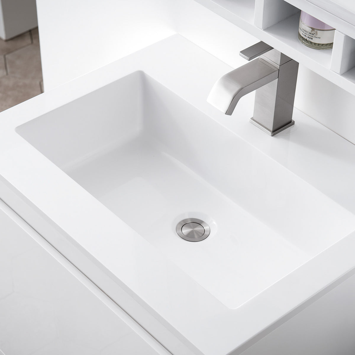 23.6" Mantova Single Bathroom Vanity, Glossy White