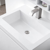 23.6" Mantova Single Bathroom Vanity, Glossy White