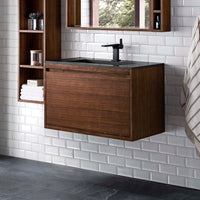 31.5" Mantova Single Bathroom Vanity, Mid-Century Walnut