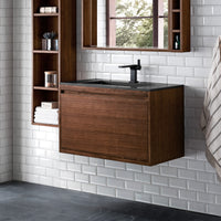 35.4" Mantova Single Bathroom Vanity, Mid-Century Walnut