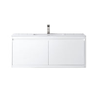 47.3" Mantova Single Bathroom Vanity, Glossy White