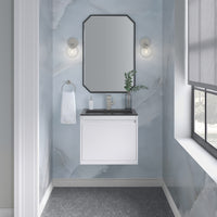 23.6" Mantova Single Bathroom Vanity, Glossy White