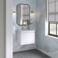 23.6" Mantova Single Bathroom Vanity, Glossy White