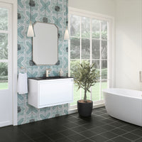 31.5" Mantova Single Bathroom Vanity, Glossy White