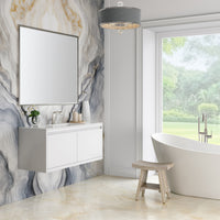 47.3" Mantova Single Bathroom Vanity, Glossy White