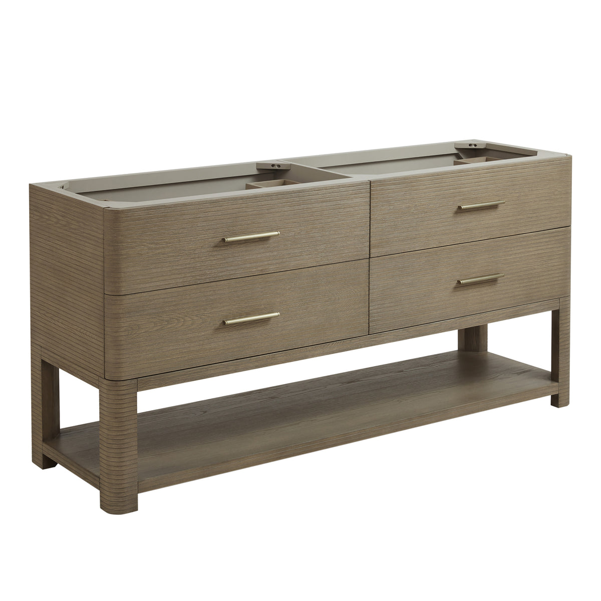 72" Lucian Double Vanity, Pebble Oak