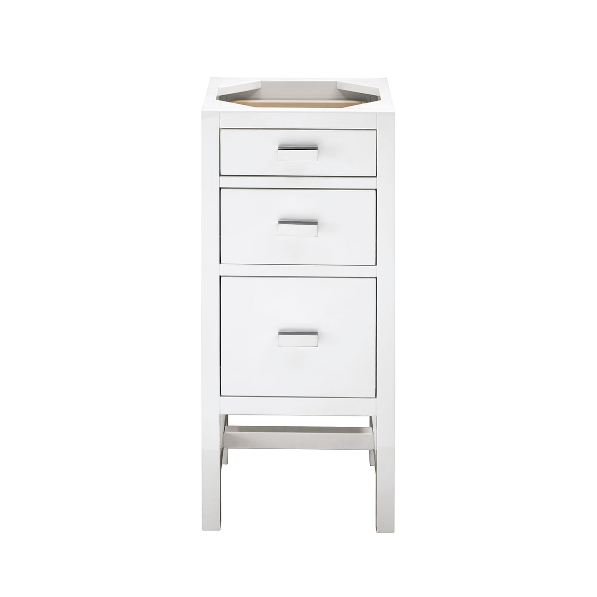 15" Addison Base Cabinet with Drawers in Glossy White