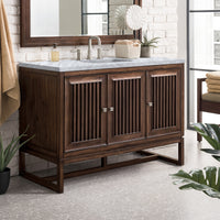 48" Athens Single Bathroom Vanity, Mid-Century Acacia