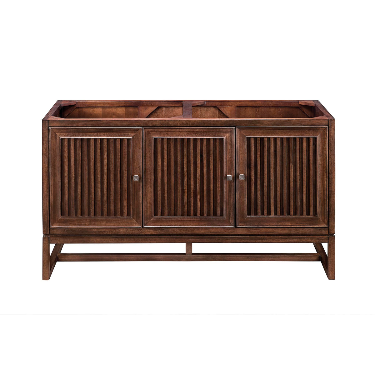 60" Athens Double Bathroom Vanity, Mid-Century Acacia