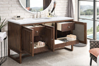 60" Athens Single Bathroom Vanity, Mid-Century Acacia