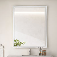 39" Brenlyn Rectangular Mirror, Glossy White