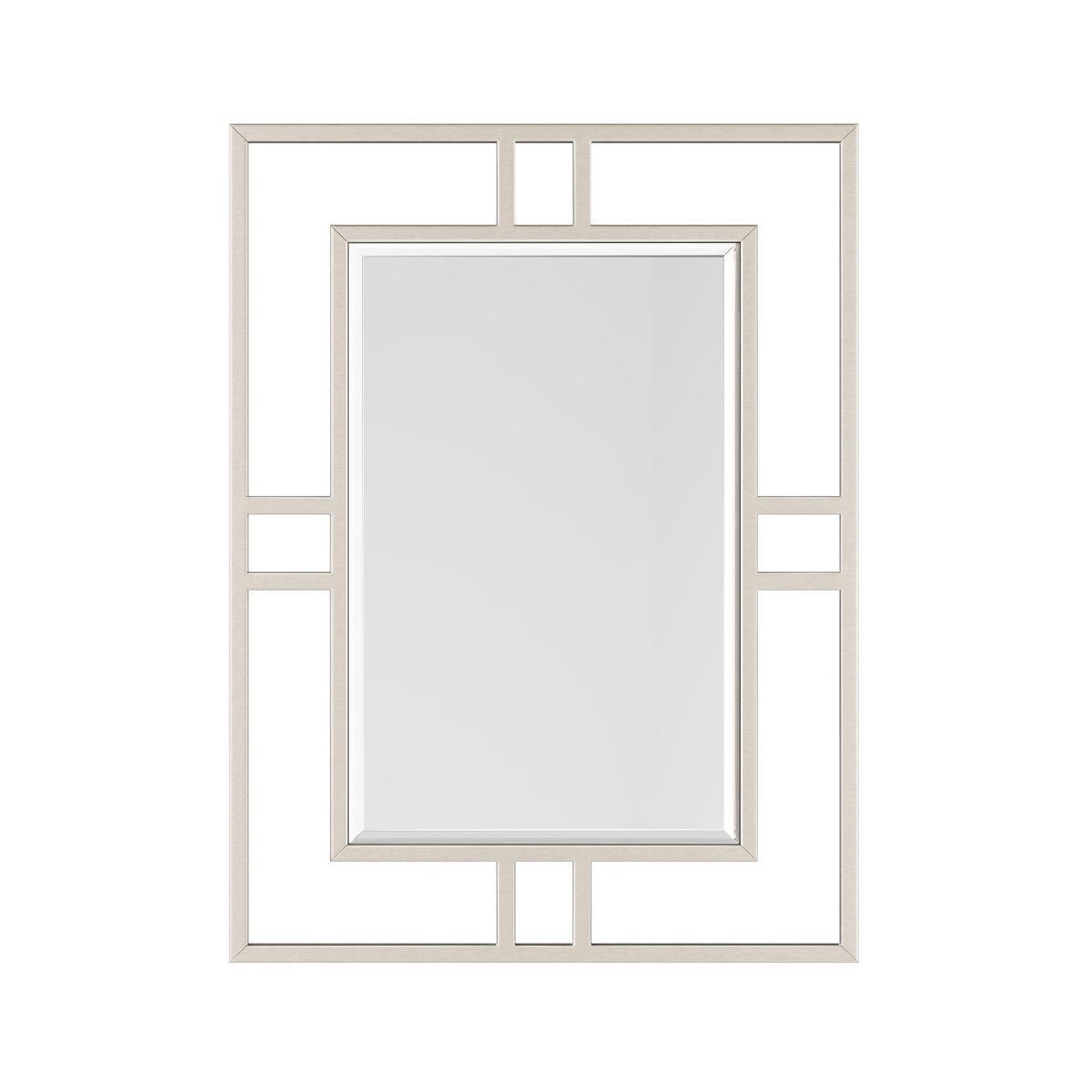 30" Brenlyn Rectangular Mirror, Brushed Nickel