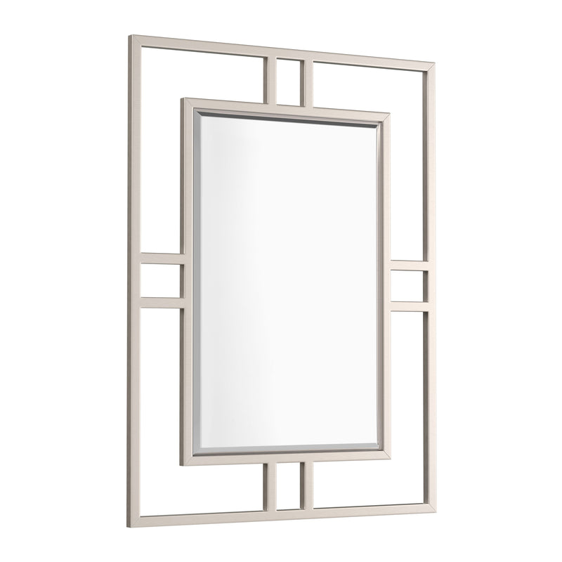 30" Brenlyn Rectangular Mirror, Brushed Nickel