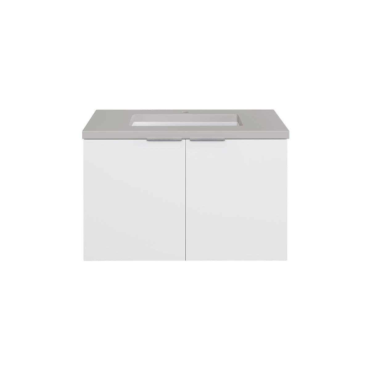 30" Brenlyn Single Vanity in Glossy White with Pietra Grey Quartz Top