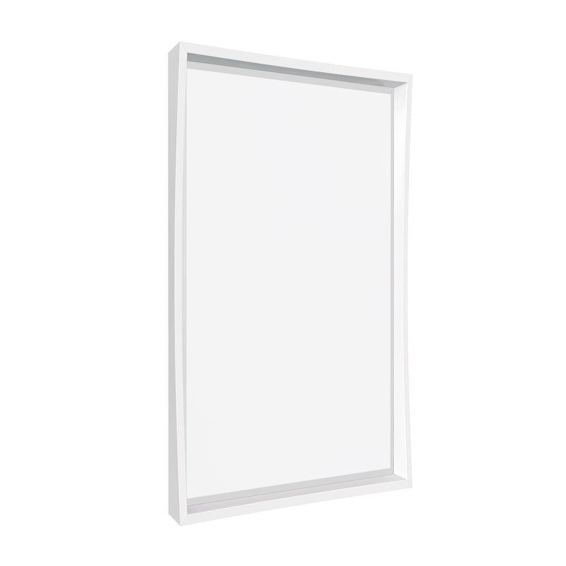 39" Brenlyn Rectangular Mirror, Glossy White