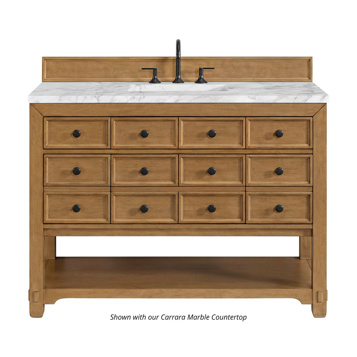 48" Malibu Single Bathroom Vanity, Amber Birch