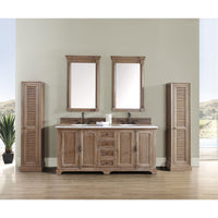 Savannah/Providence Small Linen Cabinet, Driftwood – Vanities Depot