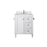 30" Copper Cove Encore Single Bathroom Vanity, Bright White