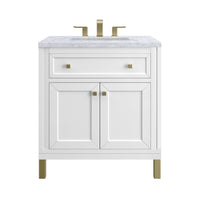 30" Chicago Single Vanity, Glossy White