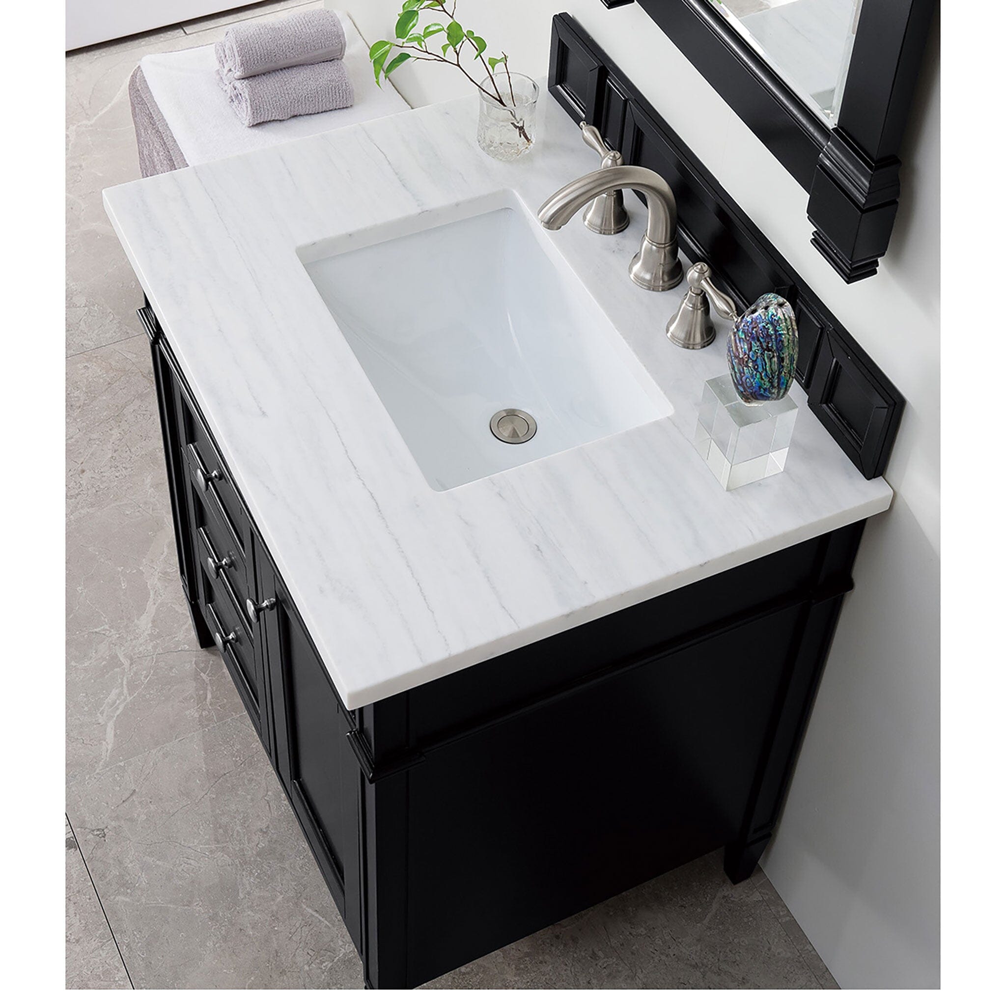 30" Brittany Single Bathroom Vanity, Black Onyx – Vanities Depot