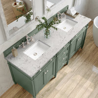 72" Brittany Double Bathroom Vanity, Smokey Celadon