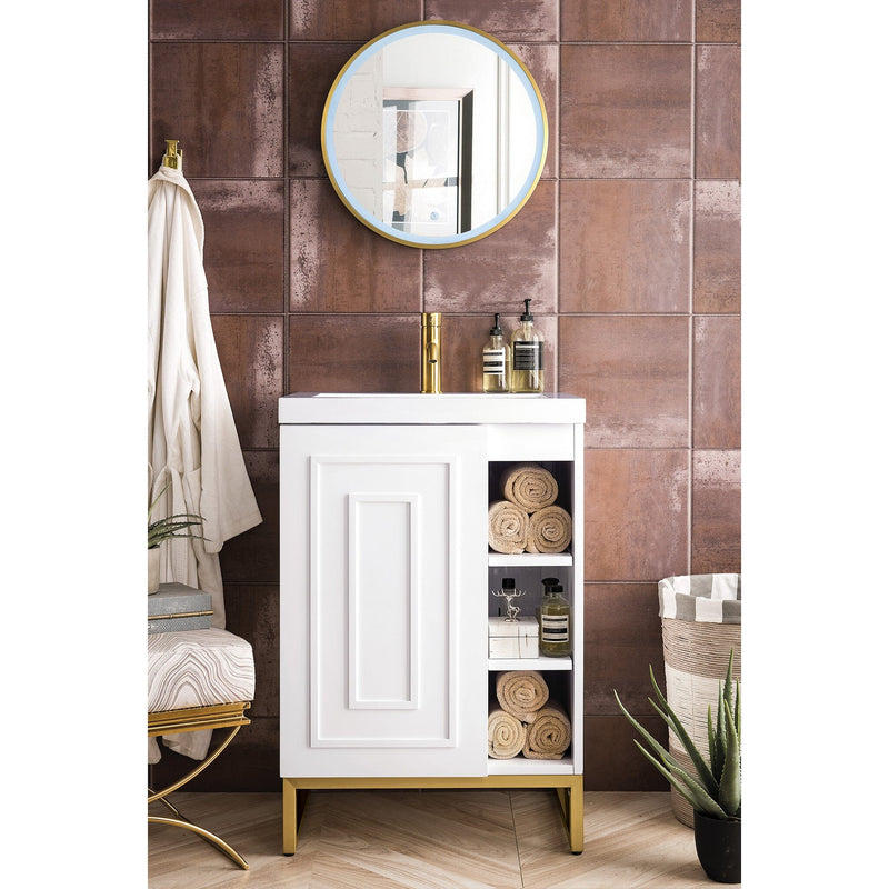 Gold Metal Finish  Single and Double Vanities, Mirrors and