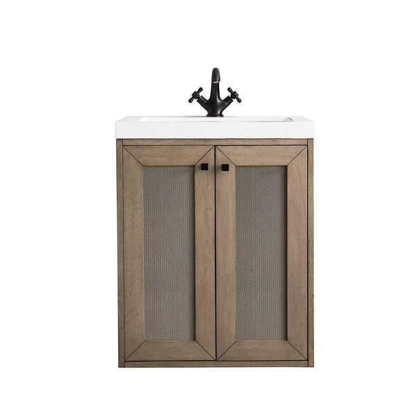 24" Chianti Single Bathroom Vanity, Whitewashed Walnut